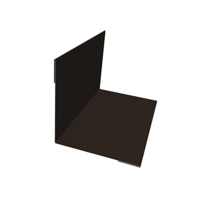 Планка для внутренних углов с полиэстеровым покрытием 2 м цвет коричневый от компании ИП Фомичев - фото 1