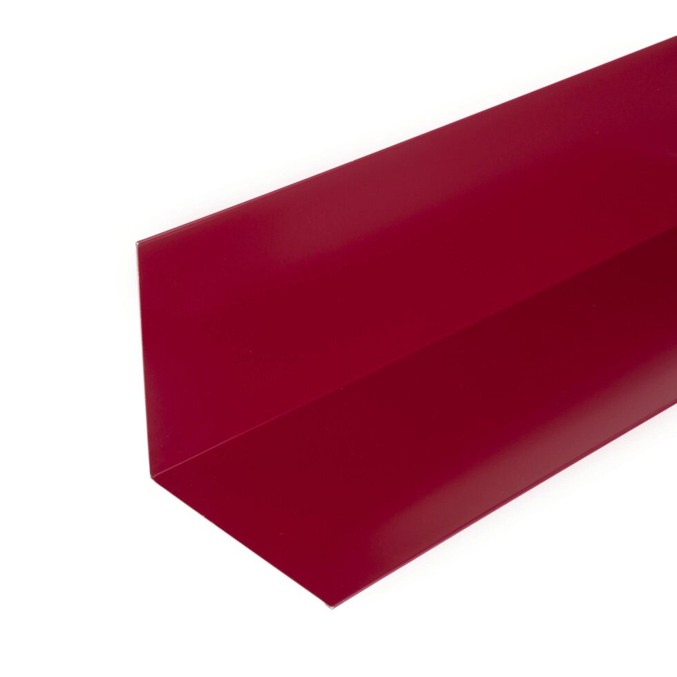 Планка для внутренних углов с полиэстеровым покрытием 2 м цвет красный от компании ИП Фомичев - фото 1