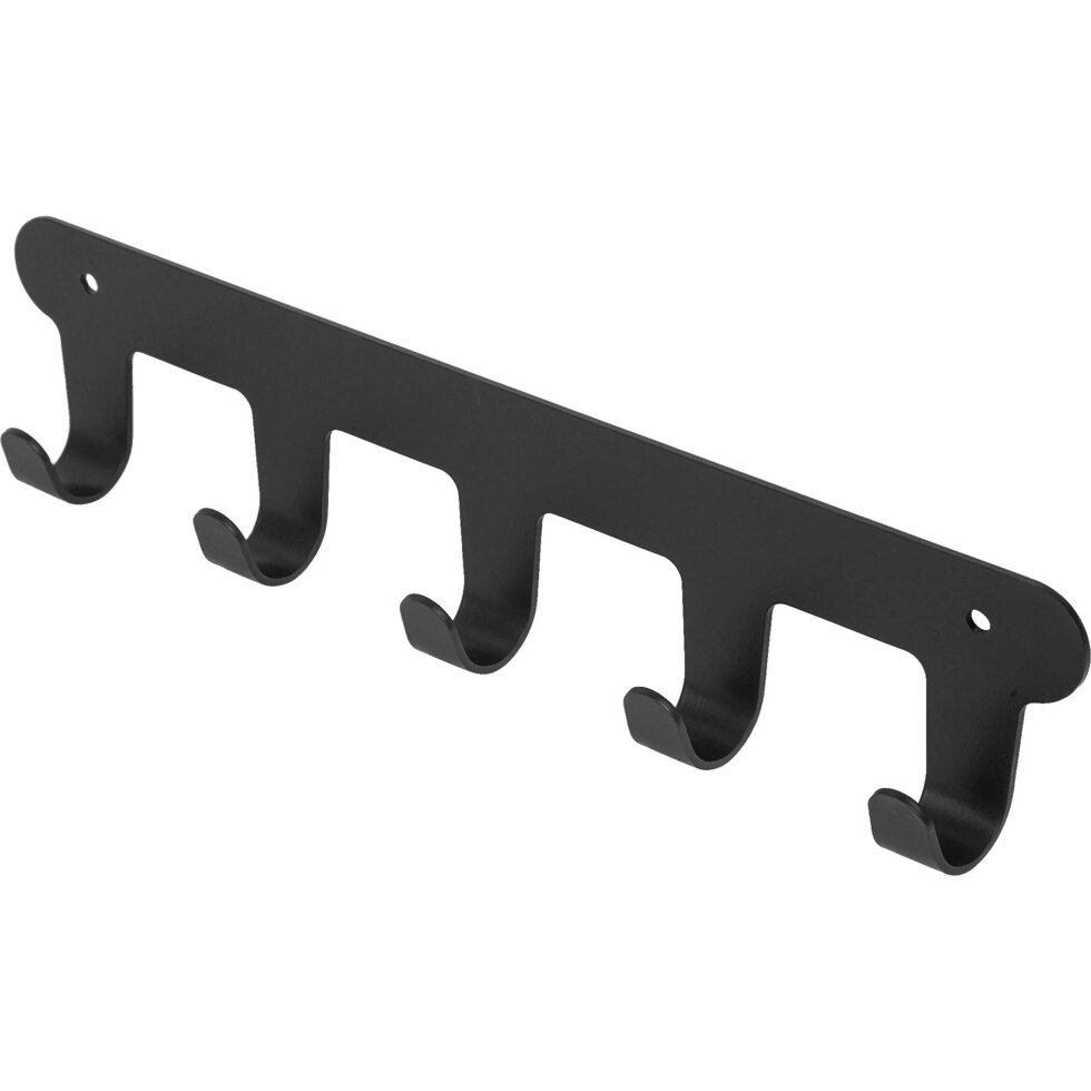 Планка Fixsen Practica 5 крючков сталь цвет черный от компании ИП Фомичев - фото 1