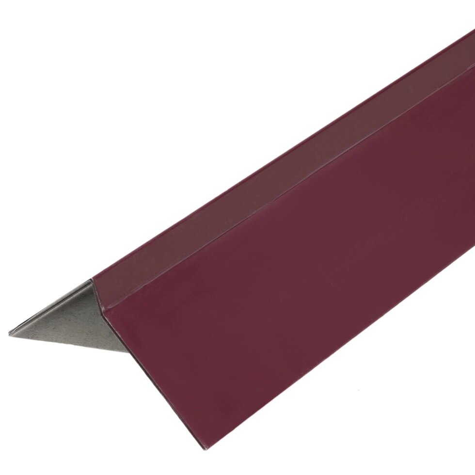 Планка ветровая для мягкой кровли, покрытие п/э цвет краcный от компании ИП Фомичев - фото 1