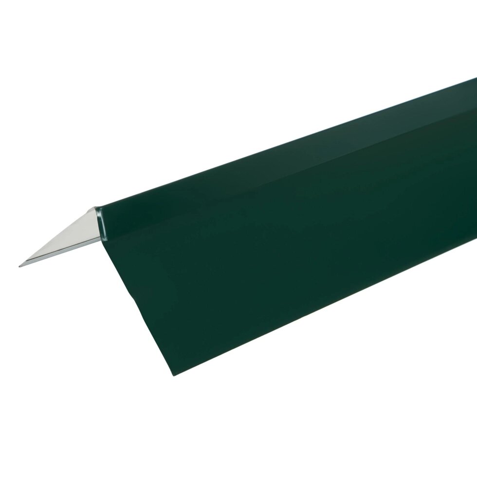 Планка ветровая для мягкой кровли, покрытие п/э цвет зелёный от компании ИП Фомичев - фото 1