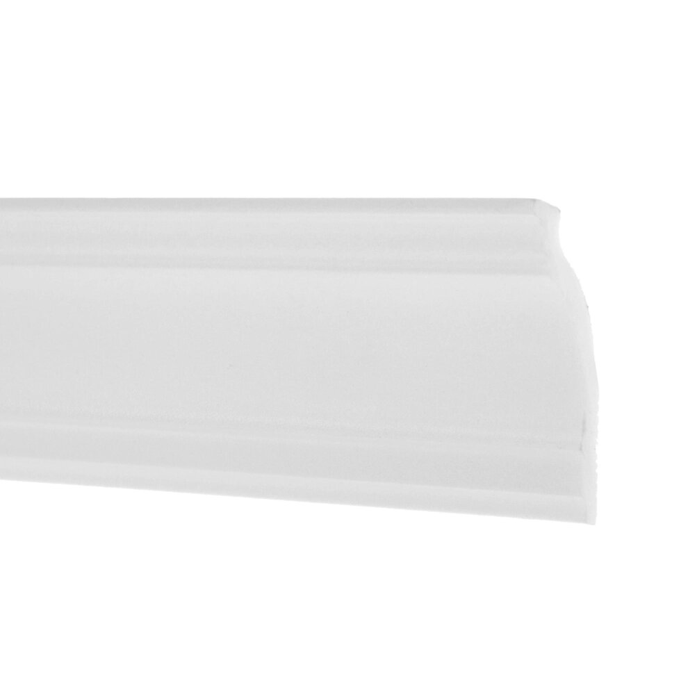 Плинтус для натяжных потолков экструдированный полистирол белый Inspire 08018А 4х7х200 см от компании ИП Фомичев - фото 1