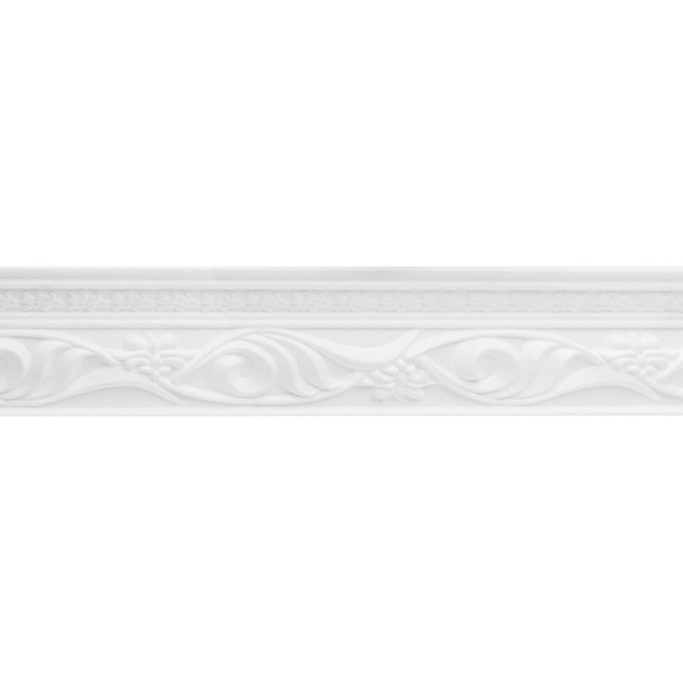 Плинтус потолочный полистирол белый Формат 09007 KD 6.1х7х200 см от компании ИП Фомичев - фото 1