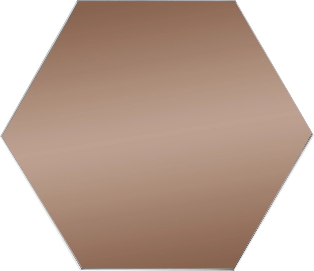 Плитка зеркальная Mirox 3G шестигранная 20x17.3 см цвет бронза от компании ИП Фомичев - фото 1