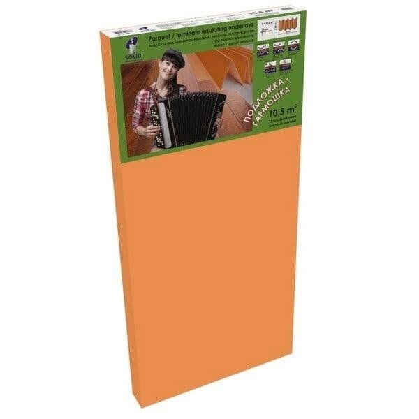 Подложка-гармошка Солид Оранжевая 1050*500*3 мм (1уп-10,5 кв.м) от компании ИП Фомичев - фото 1