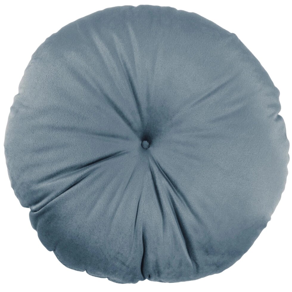 Подушка Бархат o37 см цвет серо-голубой от компании ИП Фомичев - фото 1