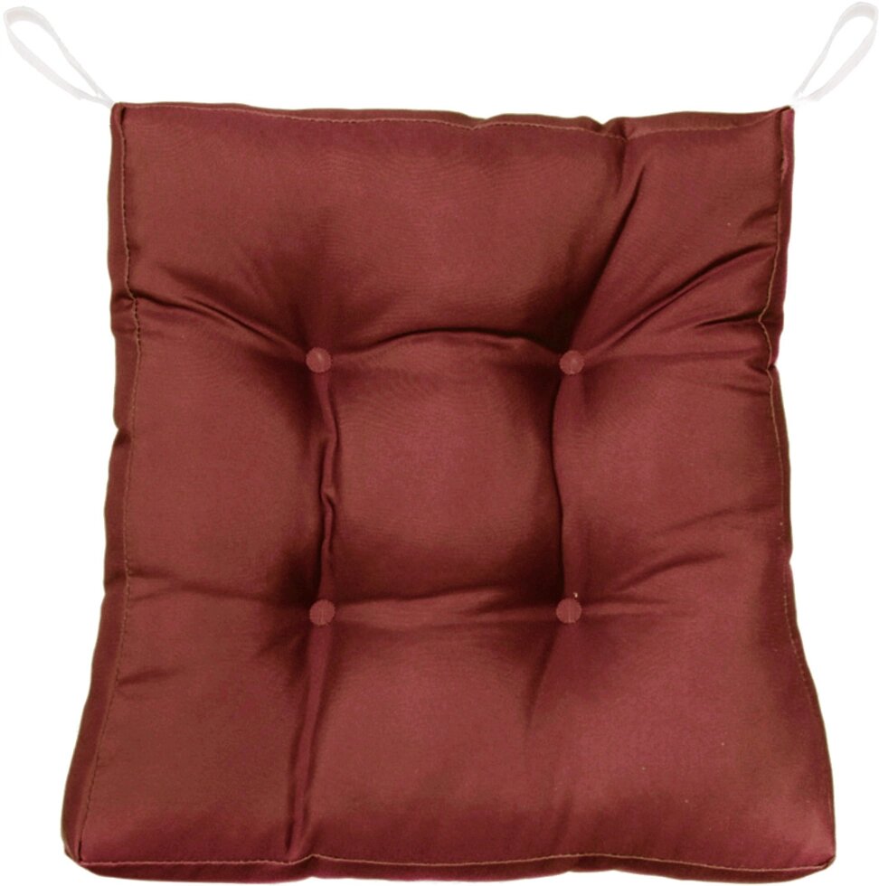 Подушка для стула Jimena 40x40 см цвет красный от компании ИП Фомичев - фото 1