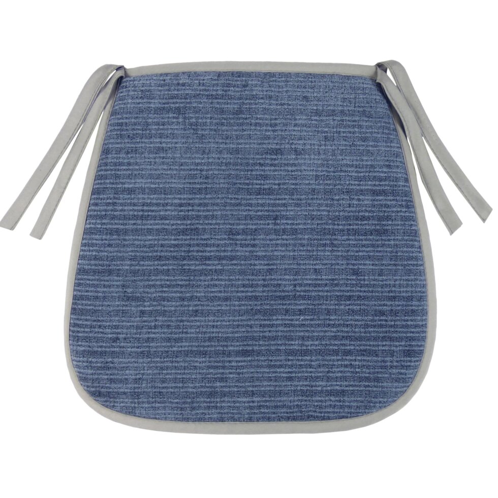 Подушка для стула Linen Way Джини 38x3x40 см полиэстер синий от компании ИП Фомичев - фото 1