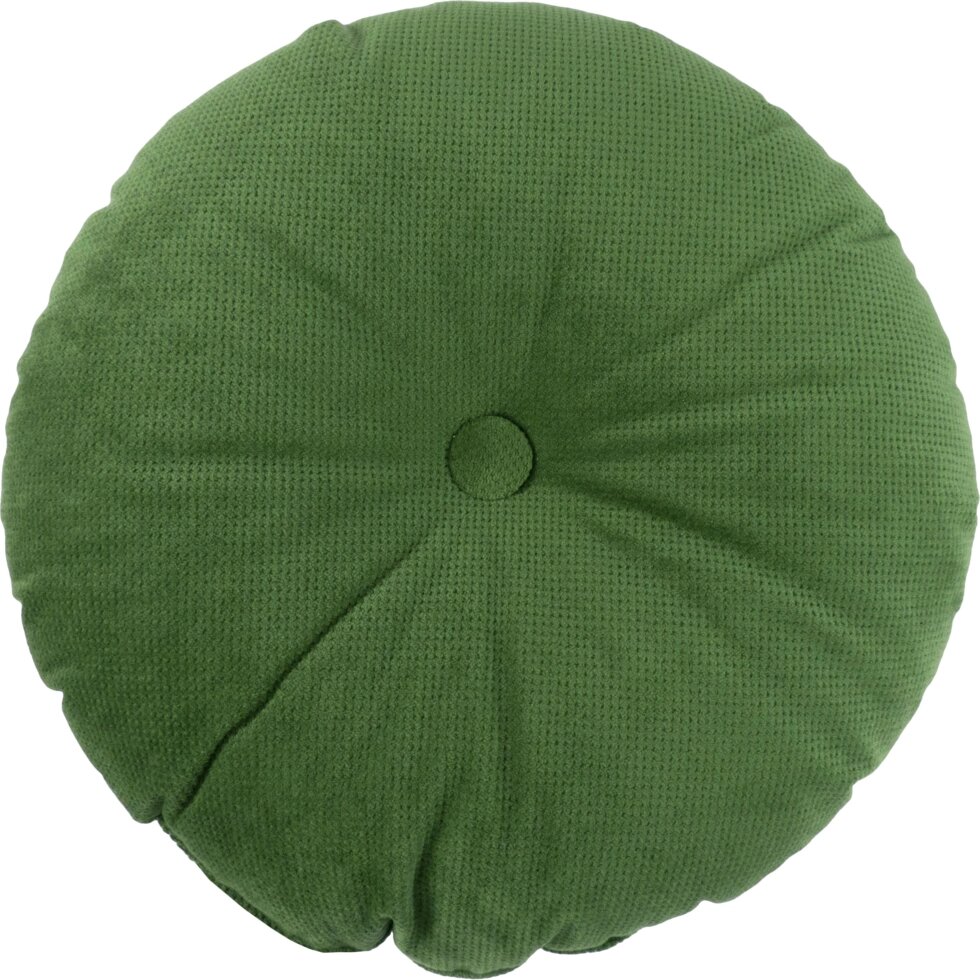 Подушка с пуговицей Грид o37 см цвет зеленый от компании ИП Фомичев - фото 1