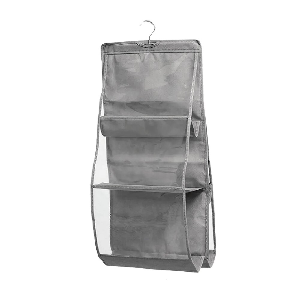 Подвесной модуль для хранения сумок 6 полок 36x19x2 см нетканый материал серый от компании ИП Фомичев - фото 1