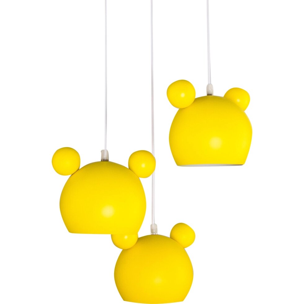 Подвесной светильник Panda 3хЕ27х40 Вт цвет жёлтый от компании ИП Фомичев - фото 1