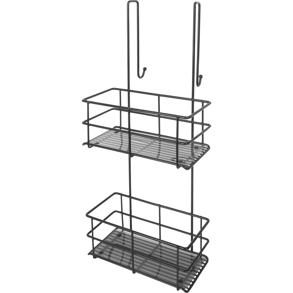 Полка для душевой кабины Caddy SWR-1006 двухъярусная, металл, цвет чёрный от компании ИП Фомичев - фото 1