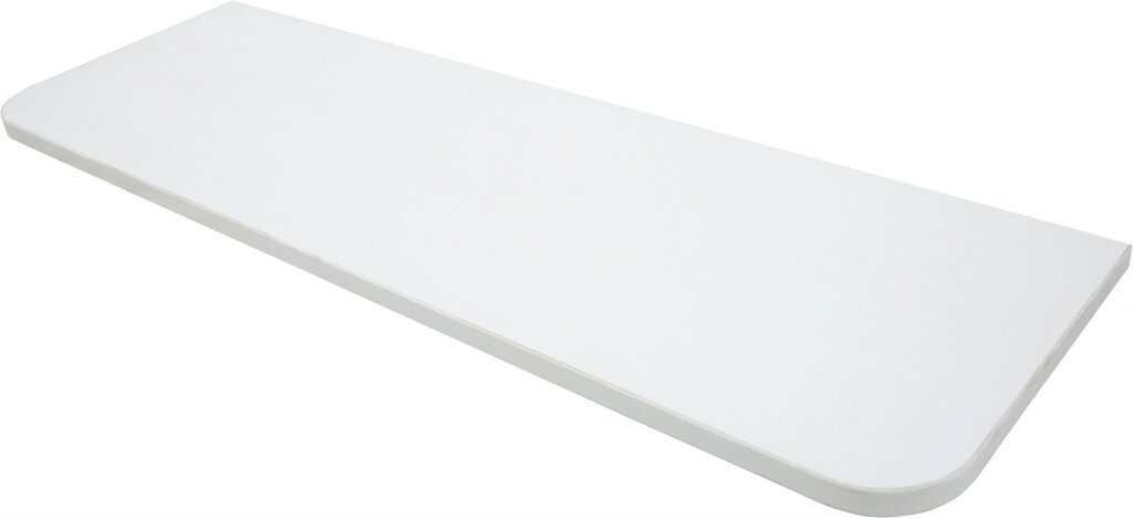 Полка мебельная закруглённая угловая 800x250х16 мм, ЛДСП, цвет белый премиум от компании ИП Фомичев - фото 1