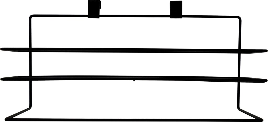 Полотенцедержатель с полкой 40х16х12 см цвет чёрный от компании ИП Фомичев - фото 1