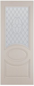 Полотно ЛЕСКОМ дверное Экшпон Неаполь ясень золотой витражное стекло 60