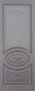Полотно ЛЕСКОМ дверное Экшпон Новелла ясень серый/серебро стекло с художественной печатью 70
