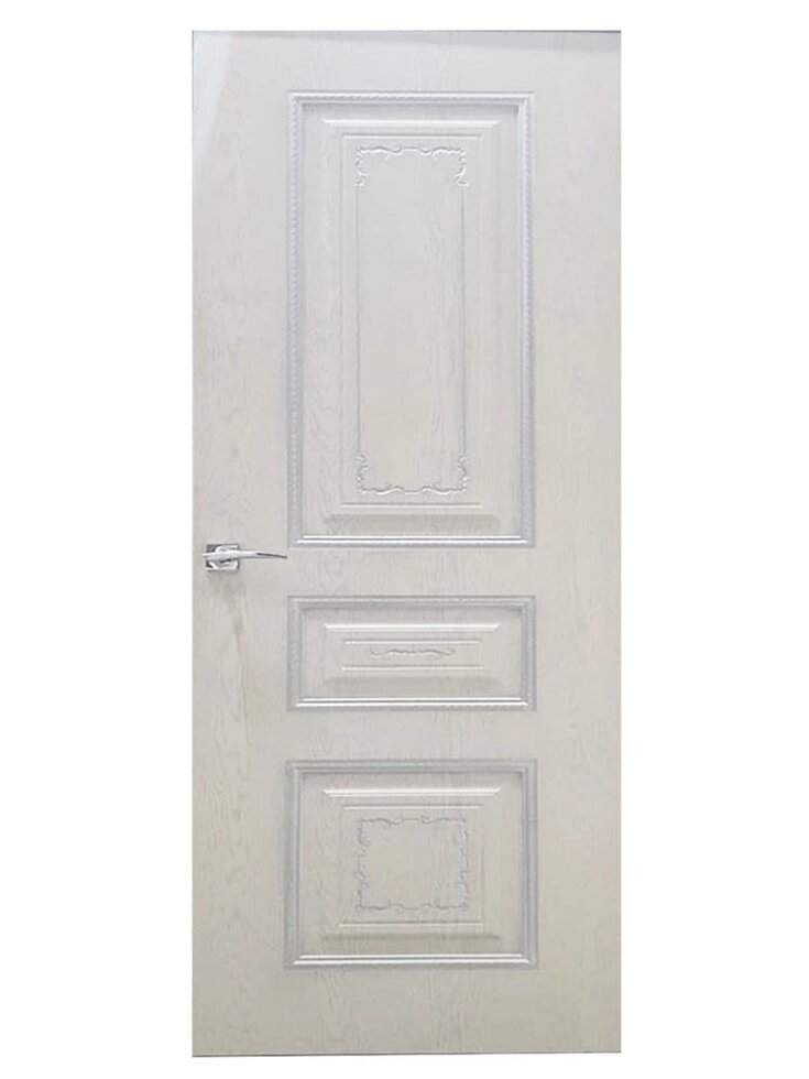 Полотно ЛЕСКОМ дверное Экшпон Соната ясень серый/серебро глухое 60 от компании ИП Фомичев - фото 1