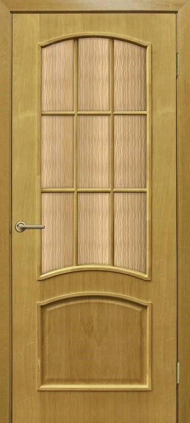 Полотно ОМИС дверное Капри (кора бронза) ПОС 800*2000*40 дуб натуральный тонированный от компании ИП Фомичев - фото 1