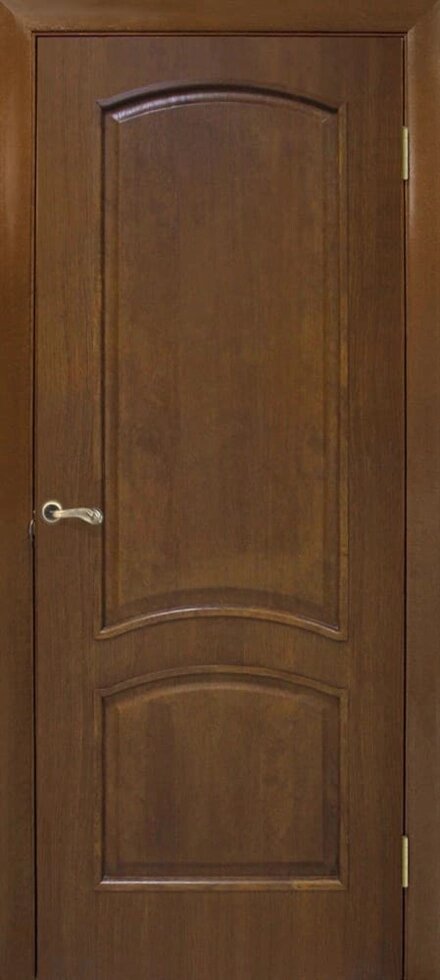 Полотно ОМИС дверное Капри ПГ 400*2000*40 дуб тонированный под орех от компании ИП Фомичев - фото 1