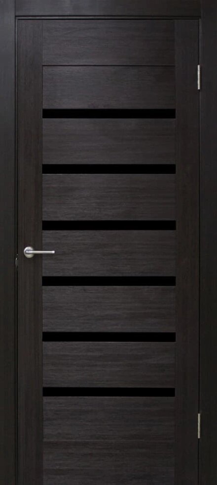 Полотно ОМИС дверное Лагуна черное стекло (пленка ПВХ) 900*2000*34 венге от компании ИП Фомичев - фото 1