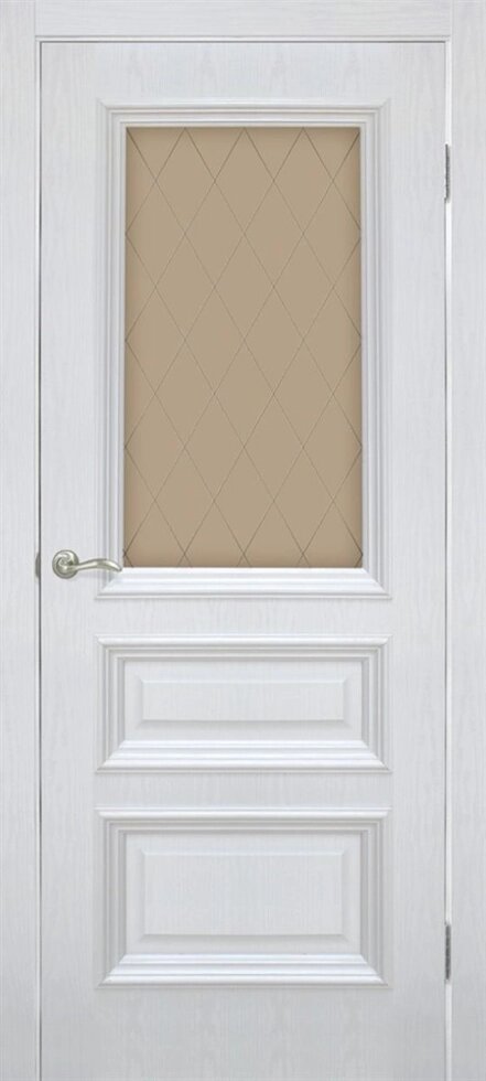 Полотно ОМИС дверное Сан Марко1.2 КР стекло бронза (пленка ПВХ) 600*2000*40 ясень перламутр от компании ИП Фомичев - фото 1
