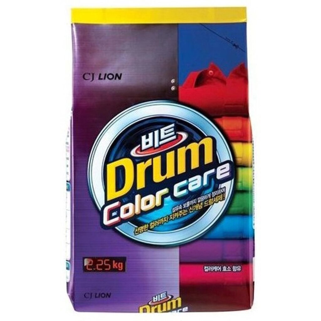 Порошок стиральный CJ LION Beat Drum Color Care для цветного белья 2,25 кг мягкая упаковка от компании ИП Фомичев - фото 1