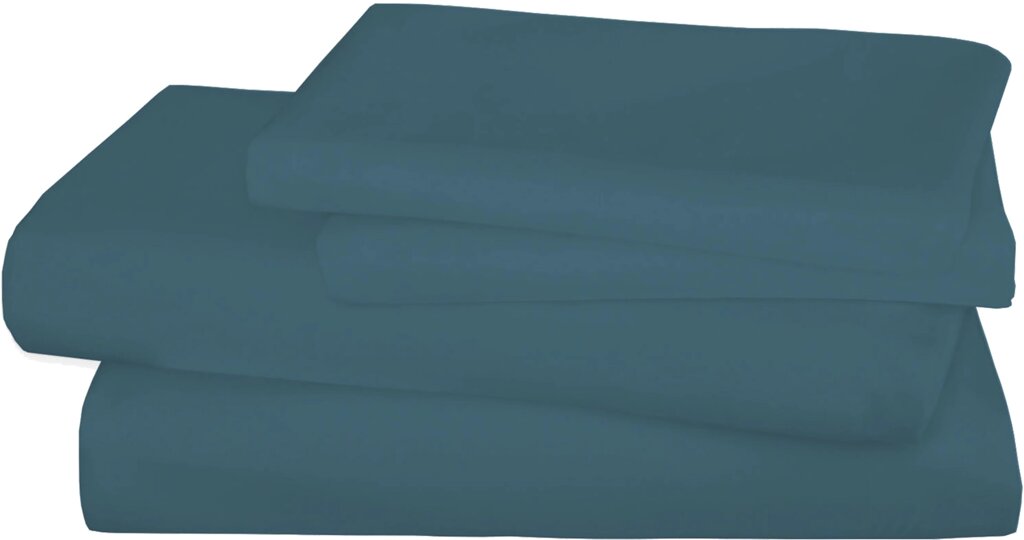 Простыня полутораспальная, сатин, цвет сине-голубой от компании ИП Фомичев - фото 1