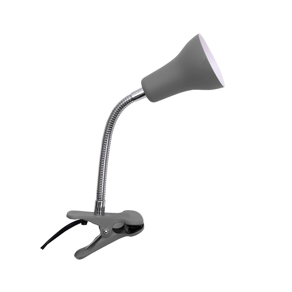 Рабочая лампа настольная Inspire Salta на клипсе, цвет серый от компании ИП Фомичев - фото 1