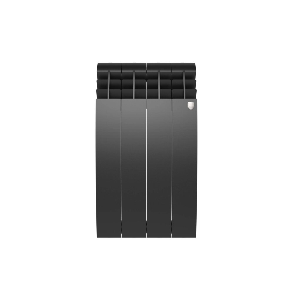 Радиатор Royal Thermo BiLiner 500 4 секции, Noir Sable, боковое подключение, биметалл от компании ИП Фомичев - фото 1