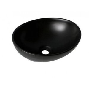 Раковина накладная без перелива GAPPO GT-304-8 (41x33x14,5 см) Овальная черная