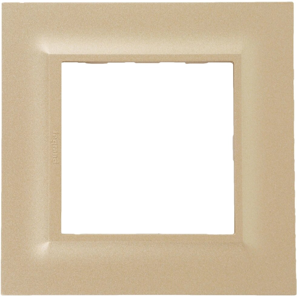 Рамка для розеток и выключателей Legrand Structura 1 пост, цвет золото от компании ИП Фомичев - фото 1