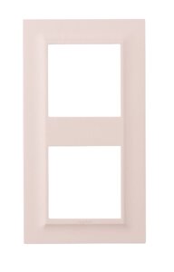 Рамка для розеток и выключателей Legrand Structura 2 поста, цвет розовый