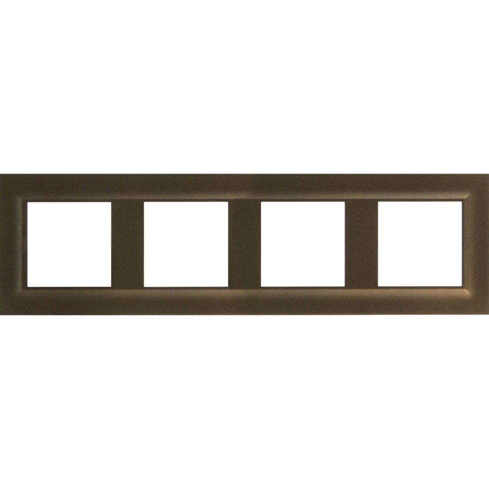 Рамка для розеток и выключателей Legrand Structura 4 поста, цвет бронзовый от компании ИП Фомичев - фото 1