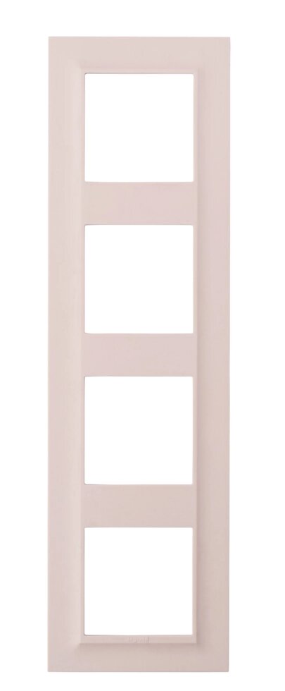 Рамка для розеток и выключателей Legrand Structura 4 поста, цвет розовый от компании ИП Фомичев - фото 1