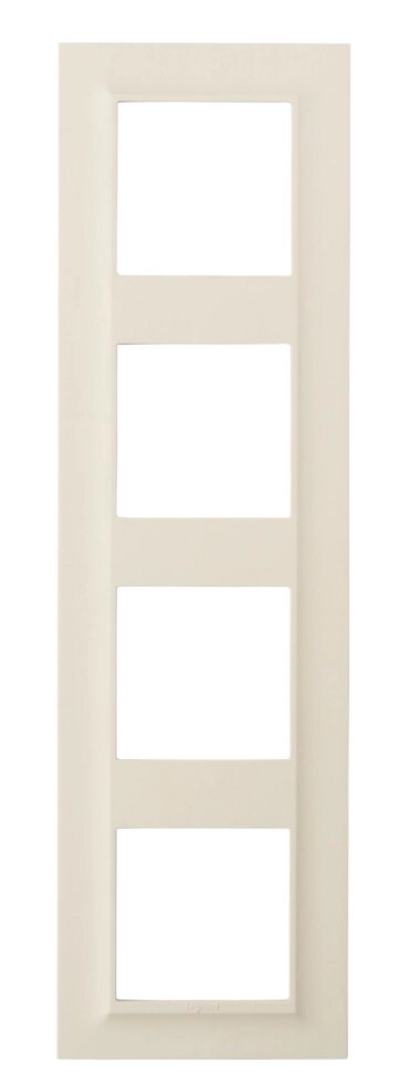 Рамка для розеток и выключателей Legrand Structura 4 поста, цвет слоновая кость от компании ИП Фомичев - фото 1