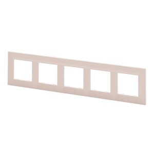 Рамка для розеток и выключателей Legrand Structura 5 постов, цвет розовый