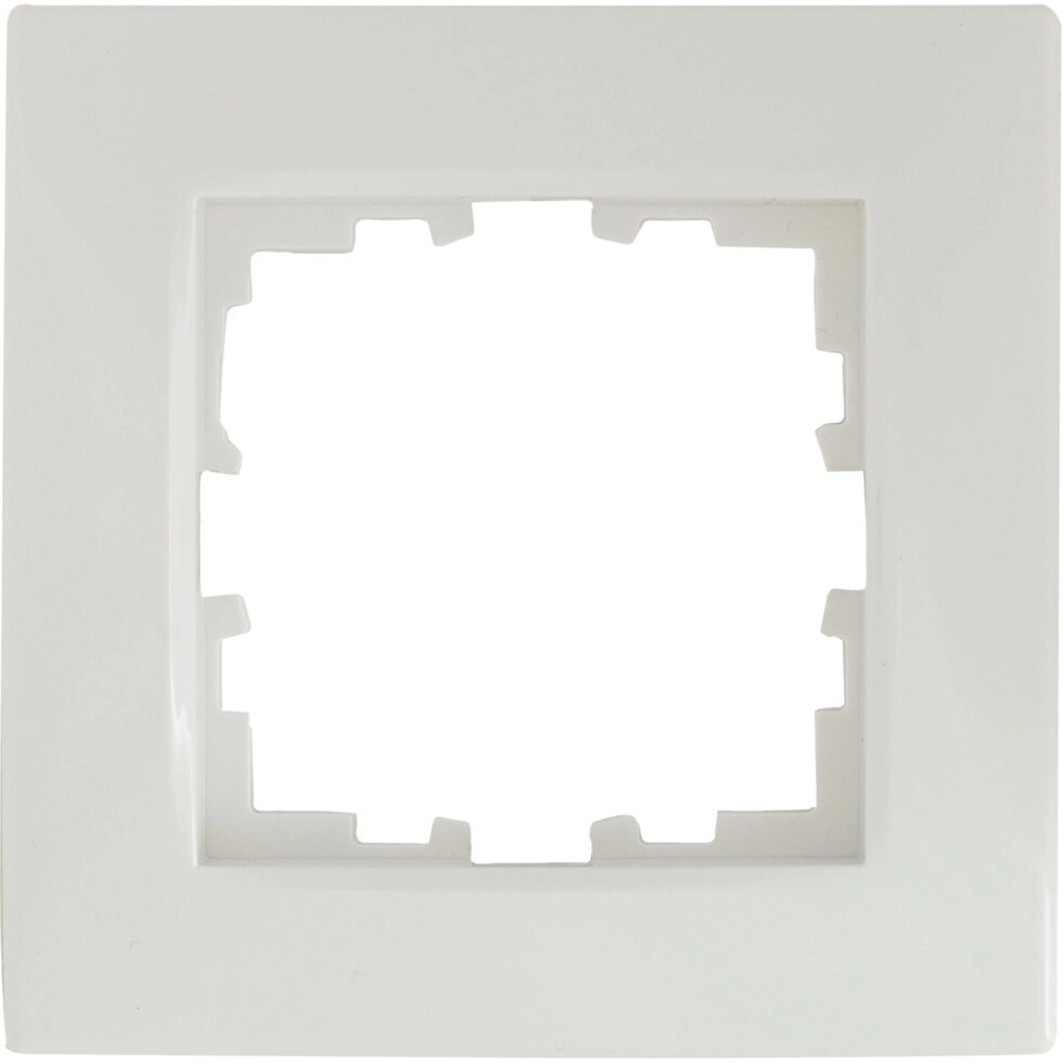 Рамка для розеток и выключателей Lexman Виктория сферическая, 1 пост, цвет белый от компании ИП Фомичев - фото 1