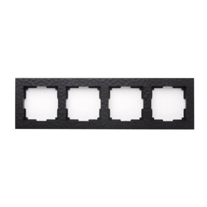 Рамка для розеток и выключателей Werkel Hammer W0042408 4 поста цвет черный