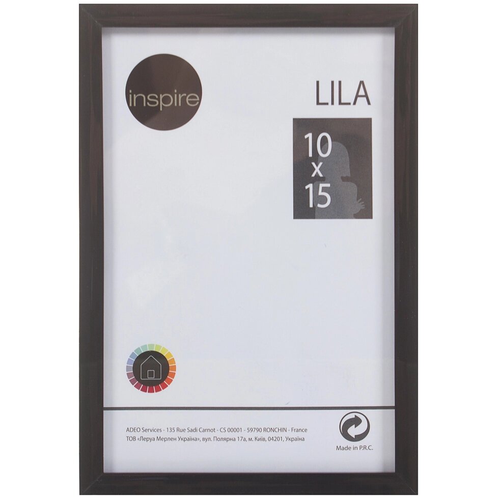 Рамка Inspire «Lila», 10х15 см, цвет чёрный от компании ИП Фомичев - фото 1