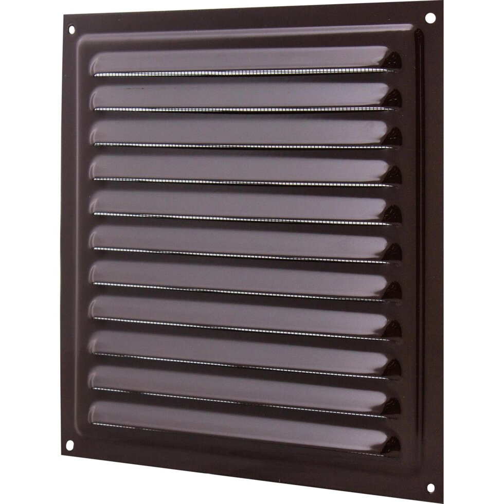 Решетка вентиляционная с сеткой Вентс МВМ 200 с, 200х200 мм, цвет коричневый от компании ИП Фомичев - фото 1