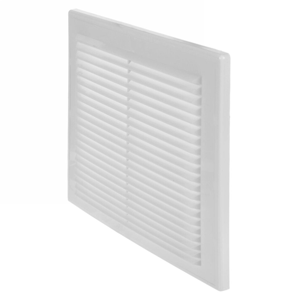 Решетка вентиляционная вытяжная АБС, 249х249 мм, цвет белый от компании ИП Фомичев - фото 1