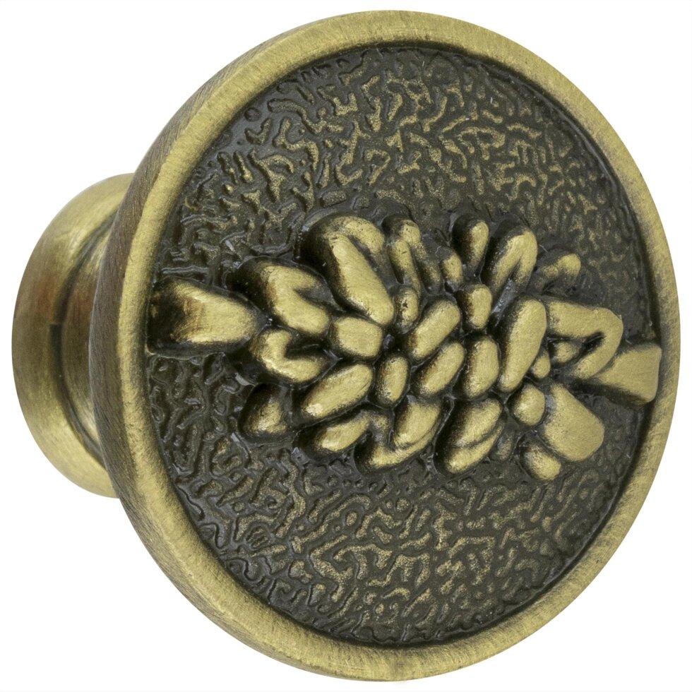 Ручка-кнопка Kerron RK-001 BA металл цвет бронза от компании ИП Фомичев - фото 1