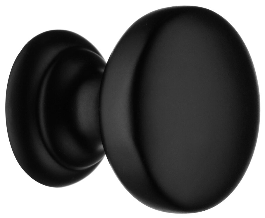 Ручка-кнопка мебельная Kerron Metallic K-2360 o24 мм, цвет матовый чёрный от компании ИП Фомичев - фото 1