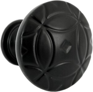 Ручка-кнопка мебельная RK-103, цвет матовый черный