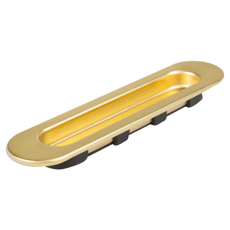 Ручка мебельная для шкафа купе 96 мм металл/пластик цвет матовое золото от компании ИП Фомичев - фото 1