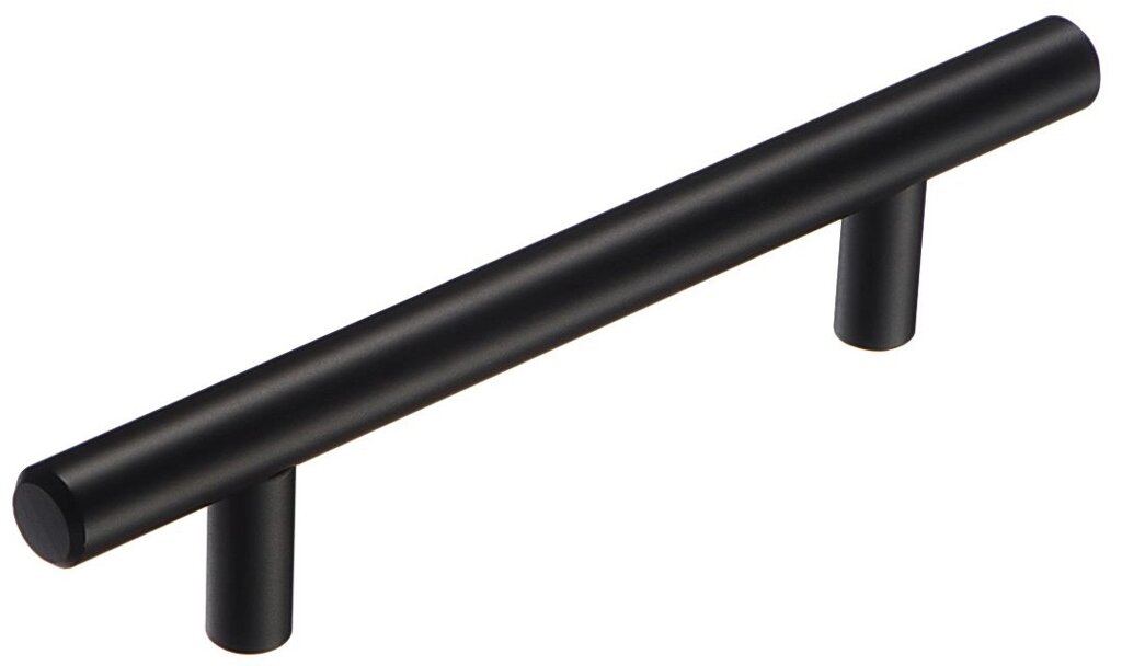 Ручка-рейлинг мебельная Kerron R-3020 96 мм, цвет матовый черный от компании ИП Фомичев - фото 1