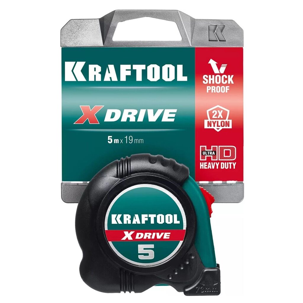 Рулетка KRAFTOOL X-Drive 5м / 19мм от компании ИП Фомичев - фото 1