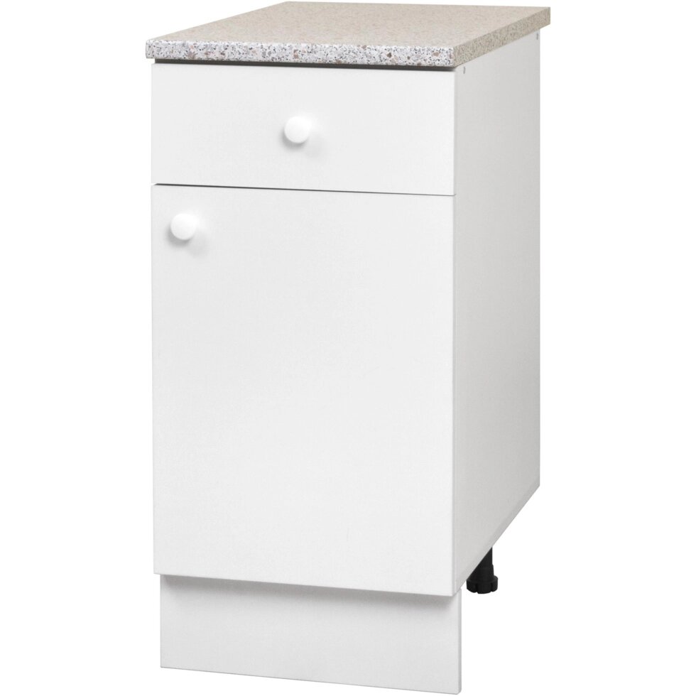 Шкаф напольный  Бэлла 40x86x60 см, ЛДСП, цвет белый от компании ИП Фомичев - фото 1