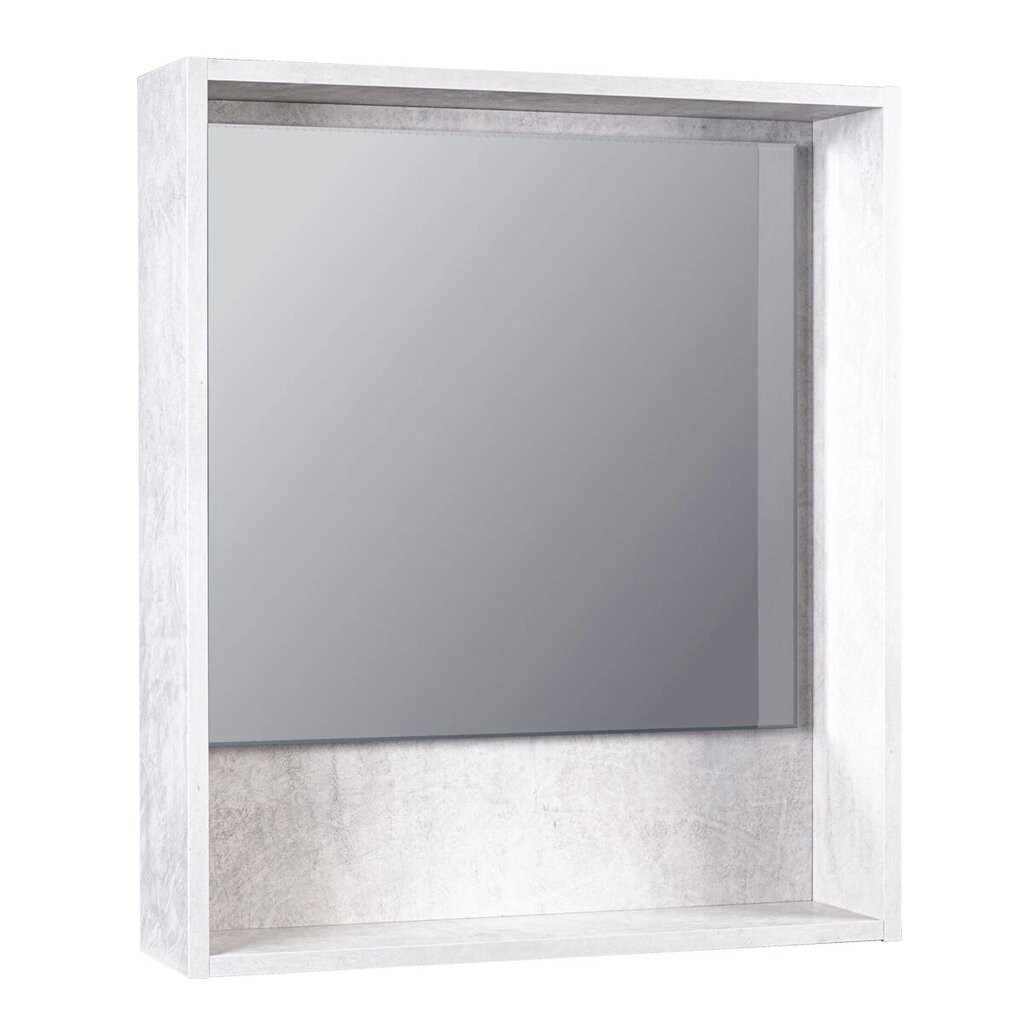 Шкаф зеркальный Бостон 60 с нишей бетон светлый от компании ИП Фомичев - фото 1