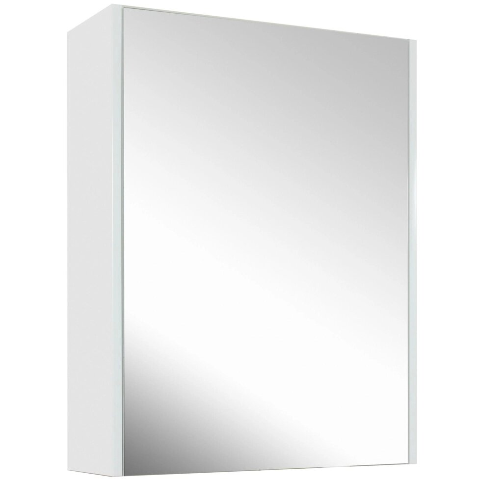 Шкаф зеркальный «Экко» 60 см цвет белый глянец от компании ИП Фомичев - фото 1